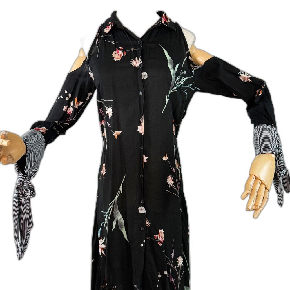 Jaase | Long Sleeve Cold Shoulder High-Low Dress | Sz XS